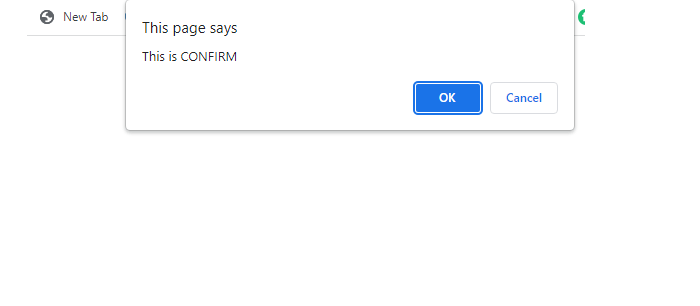 confirm method in JavaScript